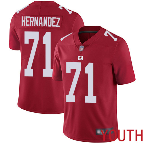 Youth New York Giants #71 Will Hernandez Red Limited Red Inverted Legend Football NFL Jersey